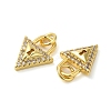 Brass Micro Pave Cubic Zirconia Pendants KK-E048-10G-3