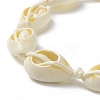 Narural Cowrie Shell Braided Bead Anklet for Women AJEW-AN00527-01-5