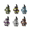 12Pcs 6 Colors Snake Enamel Pins JEWB-A033-18EB-2
