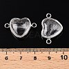 Natural Quartz Crystal Love Heart Pendants G-T138-205C-P-4
