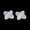 Frosted Transparent Acrylic Beads OACR-P029-09B-05-3