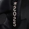 Brass Rhinestone Stud Earrings EJEW-Q012-02G-5
