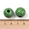 Christmas Printed Schima Wood European Beads WOOD-I015-01B-3