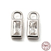 Real Platinum Plated Rhodium Plated 925 Sterling Silver Charms STER-K176-03E-P-1