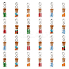 30Pcs Glass Bottle with Glass Seed Beads European Dangle Charms PALLOY-FI0001-02-1