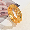 Vintage Hollow Brass Micro Pave Cubic Zirconia Filigree Bangles MT8136-1-1