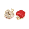 Brass Micro Pave Cubic Zirconia Pendants KK-Z146-17G-2