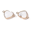 Natural Howlite Love Heart Pendants G-T138-205F-G-2