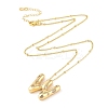 Brass Micro Pave Clear Cubic Zirconia Pendant Necklaces NJEW-Z038-01G-W-1