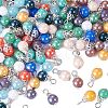 110Pcs 11 Colors Electroplate Glass Pendants PALLOY-TAC0309-3