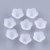 5-Petal Transparent Acrylic Bead Caps MACR-S362-05-1