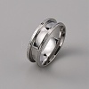 201 Stainless Steel Grooved Finger Ring Settings STAS-WH0027-26G-P-1