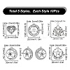 50Pcs 5 Style Tibetan Style Alloy Pendants FIND-SC0005-14-2
