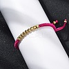 Polyester Cord Braided Bead Bracelets for Women BJEW-L698-01G-07-1