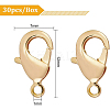 Brass Lobster Claw Clasps KK-BC0005-79G-NF-2