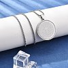 201 Stainless Steel Rhinestone Pendant Necklaces for Women LS-NJEW-U021-08P-2