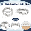400Pcs 304 Stainless Steel Split Rings STAS-BBC0006-16B-2