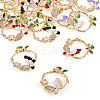 16Pcs 4 Colors Rack Plating Alloy Enamel Pendants FIND-TA0005-20-1
