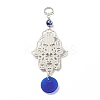 Glass Turkish Blue Evil Eye Pendant Decoration HJEW-I008-06AS-5