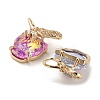 Glass with Golden Brass Pendants GLAA-G111-05G-2
