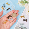 12Pcs 3 Colors Bowknot Brass Brooches for Women JEWB-CA0001-56-3