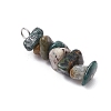 3Pcs Natural Labradorite & Moss Agate & Obsidian Chip Beaded Constellation Pendants PALLOY-JF03043-10-4
