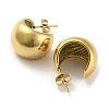 Ion Plating(IP) 304 Stainless Steel Round Stud Earrings X-EJEW-E288-05G-2