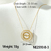 Mother's Day Brass Micro Pave Clear Cubic Zirconia Pendant Necklaces FS-WG67A5B-11-1
