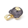 Brass Micro Pave Cubic Zirconia Pendants KK-P224-09EB-03-3