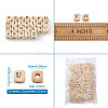 Kissitty ddPrinted Natural Wood Beads WOOD-KS0001-12-10