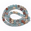 Natural Aqua Terra Jasper Beads Strands X-G-S366-017-2