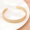 Hollow 304 Stainless Steel Open Cuff Bangles for Women BJEW-F547-02G-3