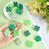 20Pcs 4 Styles Clover Food Grade Silicone Beads SIL-SC0002-57-3