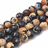 Natural Fire Crackle Agate Beads Strands G-S335-01H-1