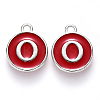 Platinum Plated Alloy Enamel Charms LS-ENAM-S118-03O-P-1