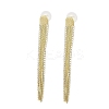 Cubic Zirconia Chains Tassel Earrings LS-EJEW-P236-03G-1