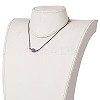 Faceted Natural Gemstone Pendant Necklaces NJEW-JN03230-6