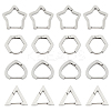 8Pairs 4 Styles 304 Stainless Steel Huggie Hoop Earrings STAS-UN0021-60P-1