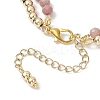 Natural  Dyed Hemimorphite Round Beadeds Double-layered Bracelets for Women BJEW-JB12095-01-4