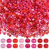 1600Pcs 8 Styles Opaque &  Transparent Plastic Beads KY-SZ0001-52-1