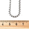 Tarnish Resistant 304 Stainless Steel Venetian Chain Box Chain Necklace Making STAS-A028-N031P-A-4