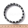 Oval Non-magnetic Synthetic Hematite Beads Stretch Bracelets for Unisex BJEW-Z149-05A-5