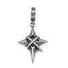 Star 316 Surgical Stainless Steel Cubic Zirconia Pendant Decoration STAS-Z165-16AS-B04-1