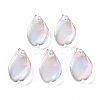 Transparent Spray Painted Glass Pendants LS-GLAA-S190-014B-01-1