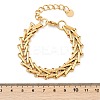 304 Stainless Steel Wheat Chains Bracelets for Women BJEW-F488-39G-5
