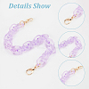 5Pcs 5 Colors Transparent Acrylic Cable Chain Bag Straps DIY-WR0002-47-3