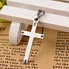 Tarnish Resistant 304 Stainless Steel Cross Pendants STAS-F143-11P-2