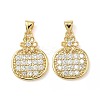 Brass Micro Pave Cubic Zirconia Pendants KK-Q068-22G-1