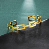 304 Stainless Steel Hollow Rectangle Cuff Bangles LS-BJEW-H322-01G-2