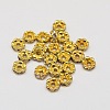 Flower Brass Crystal Rhinestone Bead Spacers RB-D302-G-1